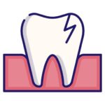 illustration of an injured tooth